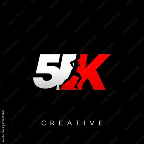 5k Run Logo Design Vector Icon Stock Vector Adobe Stock