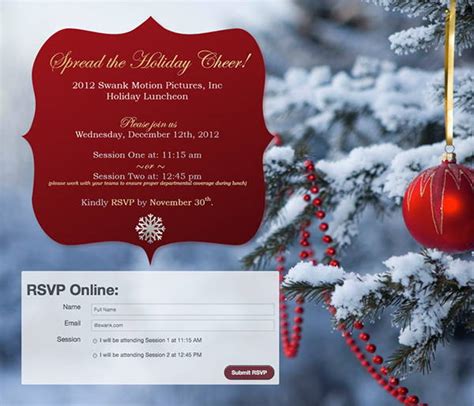 holiday lunch invitations jpg vector eps ai