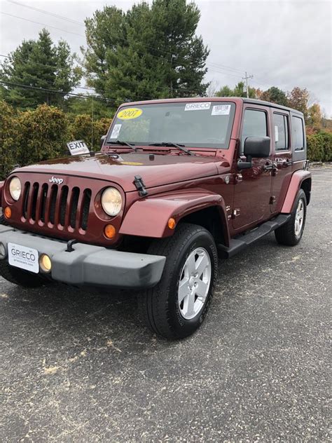 Find new jeep wranglers near you by entering your zip code and seeing the best matches in your area. 2007 JEEP WRANGLER 4 door Sahara for Sale in Scituate, RI ...