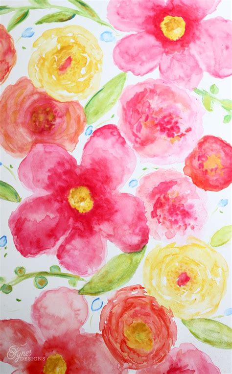 This is an easy acrylic canvas tutorial for the absolute beginner. Beginner Floral Watercolor Painting | Floral watercolor ...