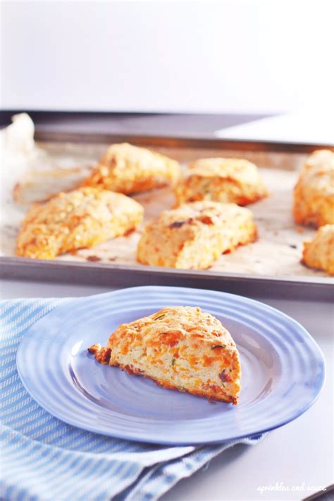 Bacon Cheese And Chive Scones Sprinkles And Sauce