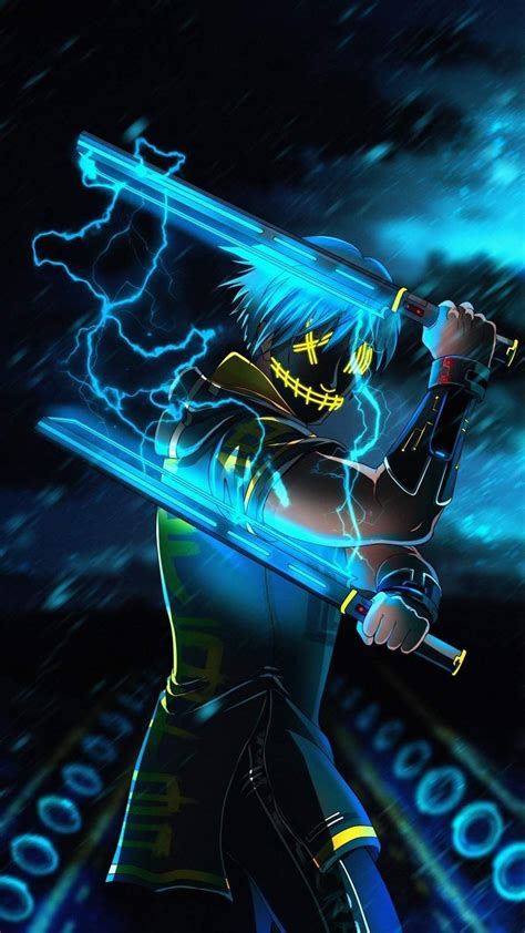 Cool Anime Neon Wallpapers Wallpaper Cave