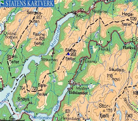 Hordaland Mountains Route Descriptions Slettefjellet Kyrafjellet