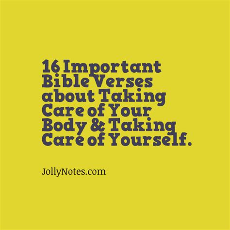 16 Important Bible Verses About Taking Care Of Your Body Taking Care