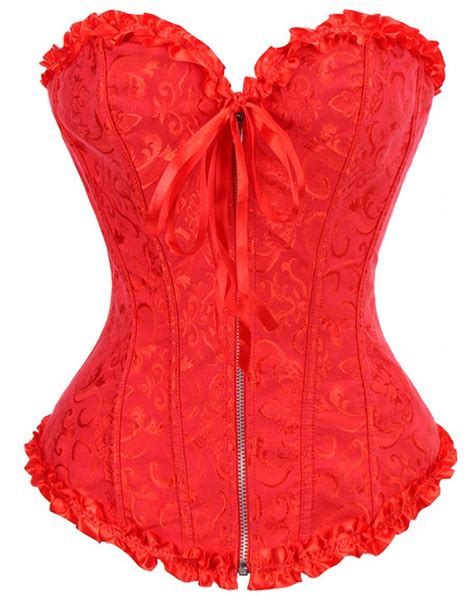 sexy corset overbust espartilhos cintura das mulheres preto branco vermelho corset top plus