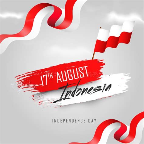 17th August Indonesian Independence Day Banner Or Poster Design Stock