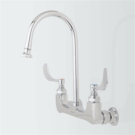 Imlezon commercial wall mount kitchen sink faucet brass. Delta Wall Mount Kitchen Faucet With Sprayer