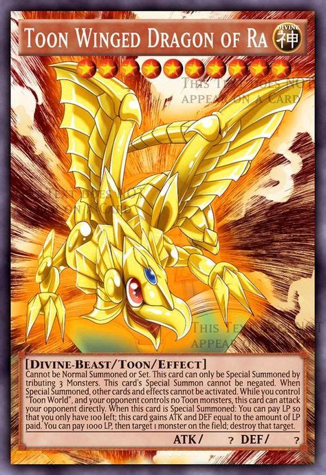 Toon Winged Dragon Of Ra Yugioh Orica Secret Rare Custom Altered Art