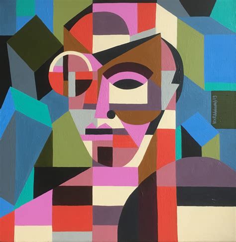 Cubist Portrait 2 Painting By Koola Adams Artmajeur