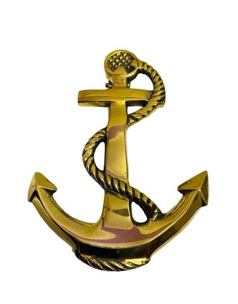 Nautical Marine Brass Anchor Ship Rope Design Door Knocker For Etsy