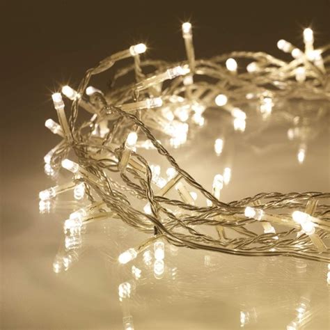Indoor String Lights With 200 Warm White Led Lights On 52ft Of Clear