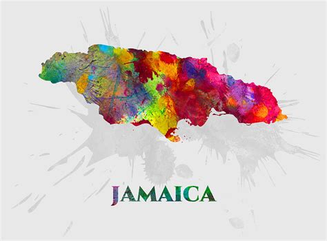 Roads, places, streets and buildings satellite photos. Jamaica, Map, Artist SinGh Mixed Media by ArtGuru Official ...