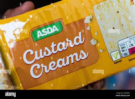 Custard Creams Biscuit Form ASDA Stock Photo Alamy