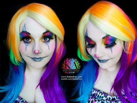 Sparkly Clown Halloween Makeup With Tutorial By Katiealves On Deviantart Halloween Makeup