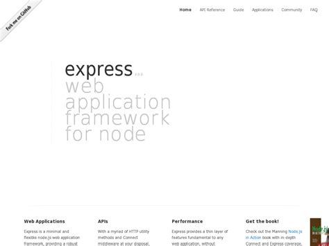 Express Web Application Framework For Node Javascript On The Server