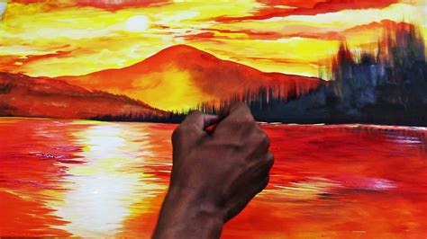 Check spelling or type a new query. Sunset Landscape Watercolor Painting Time lapse Video ...