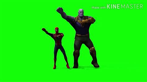 Spiderman And Thanos Dancing Green Screen Video Youtube