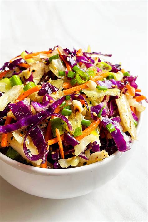 Asian Slaw Or Coleslaw One Bowl One Pot Recipes