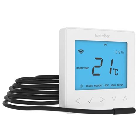 Heatmiser Neostat E Electric Floor Heating Thermostat Glacier White