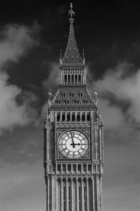 The Big Ben Clock Tower Towering Over The City Of London England In
