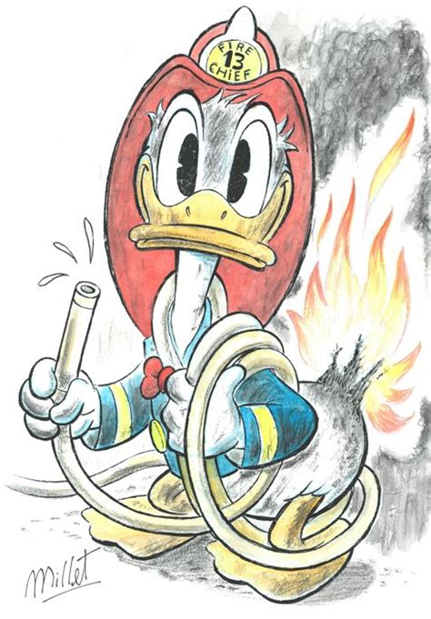 Millet Original Watercolour Painting Donald Duck As Catawiki