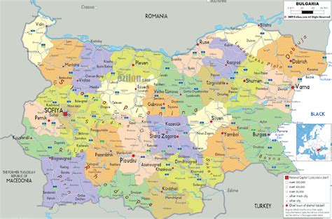 Bulgaria Geographical Maps Of Bulgaria