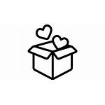 Box Vector Icon Open Icons Heart Hearts