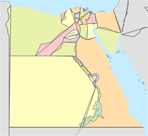 Egypt Administrative Divisions Map Permaclipart
