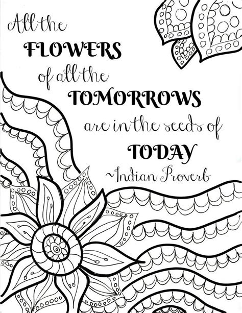 Grown up coloring sheets are in! FREE Printable Flower Quote Coloring Pages | Quote ...
