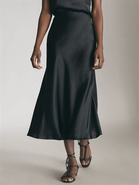 black silk skirt midi trends silk slip skirt basic black long etsy faldas falda fluida