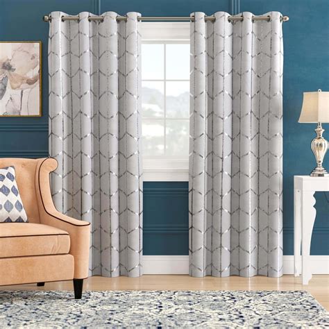 Silver And Blue Curtains For Living Room Pic County