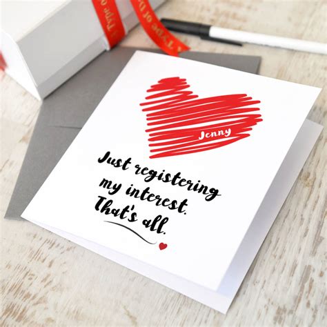 Personalised Valentines Day Card By A Type Of Design