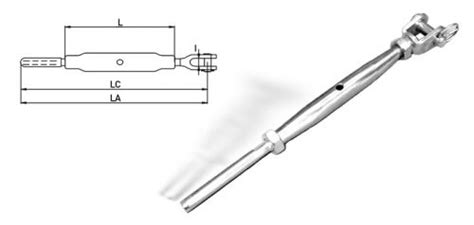 Tensor Tubo Horquilla Varilla Acero Inoxidable Elnova