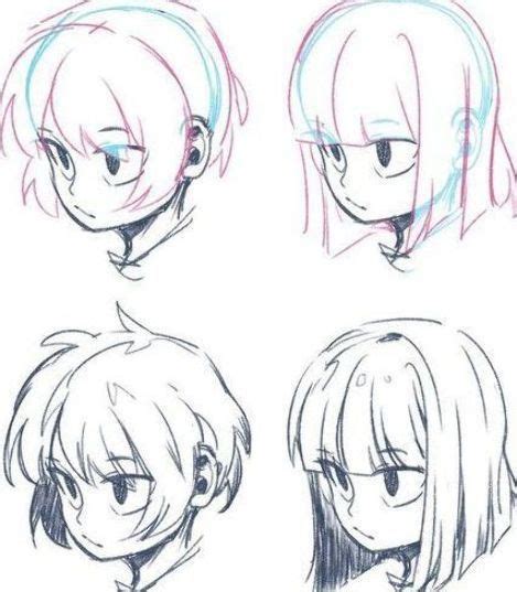 Anime Manga Hairstyle Drawing Reference Sketch Doodle Art Tutorial De Dibujo Chicas Dibujos