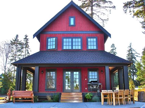 Puget Sound Cottage Sears Architects Red House Exterior Barn Style