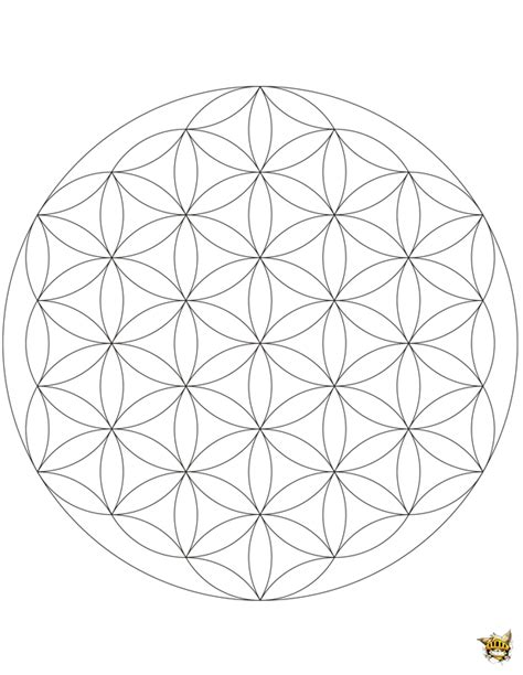 Coloriage  Fleur de vie Mandala