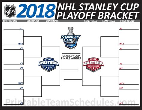 Pin By Printable Team Schedules On Nhl Hockey Schedule 2017 2018