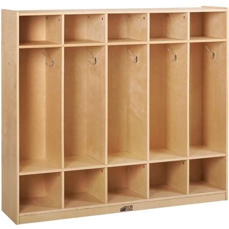 Ecr4kids 5 Section Straight Coat Locker Classroom Furniture Natural
