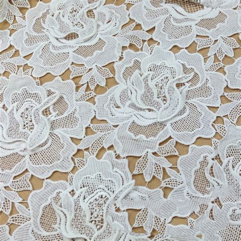 4yard Off White Lace Elastic High Quality African Lace Fabric Cotton
