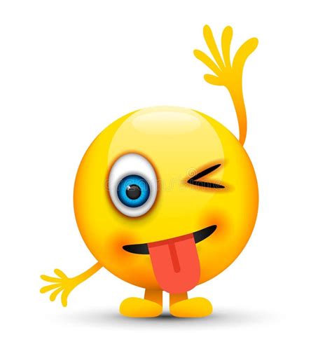 Winking Tongue Out Emoji Stock Vector Illustration Of Kidding 80079530