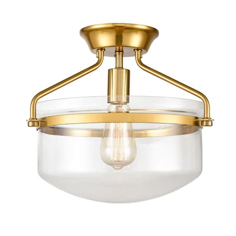 Modern Mid Century Gold Clear Glass Ceiling Lights Brass In 2021 Glass Ceiling Lights Ceiling