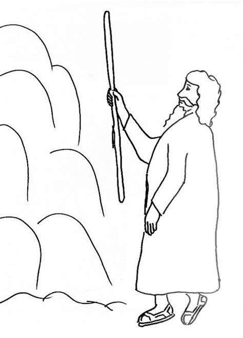 Bible Story Coloring Page For Moses And Water In The Wilderness Bible