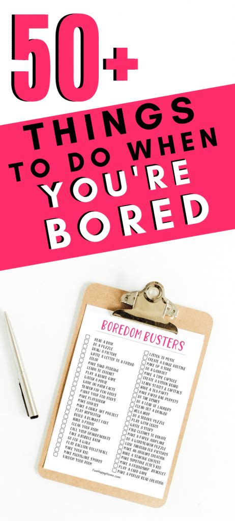 Things To Do When You Are Bored Ideas And Free Printable