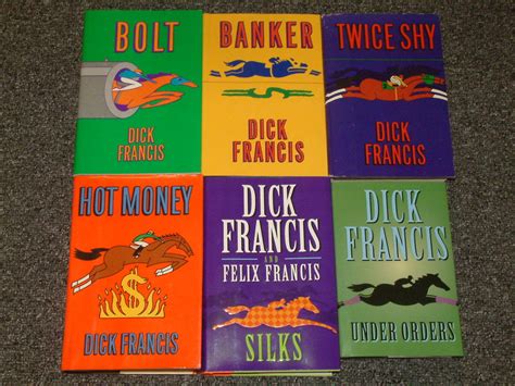 6 dick francis books bolt banker silks hot money hb dj books