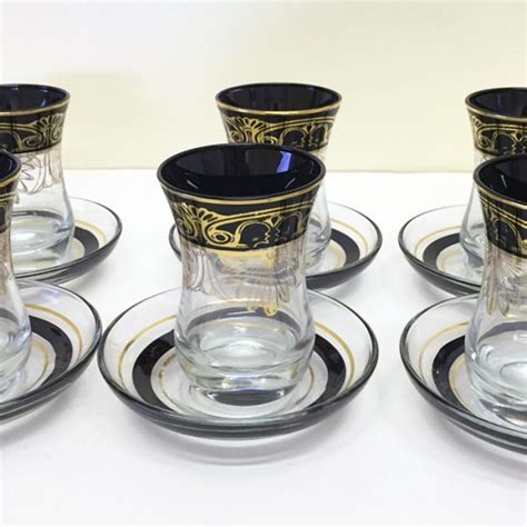 Luxury Designer Turkish Tea Glasses Cay Bardagi Cups Saucers Turkishzone