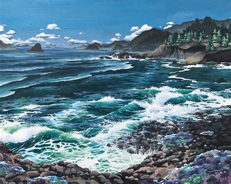 Oregon Coast Painting Oregon Coast Contemporary Landscape Painting