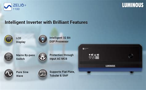 Luminous Inverter And Battery Combo For Home Office And Shops Zelio 1100