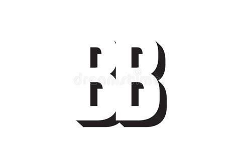 Black And White Bb B B Alphabet Letter Logo Combination Icon Design
