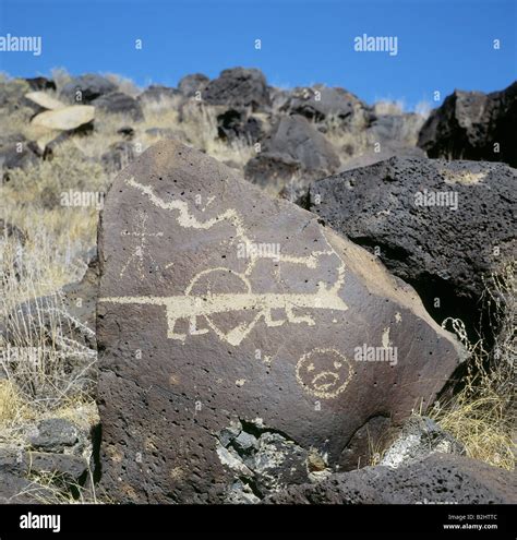 Geography Travel Usa New Mexico Albuquerque Petroglyphs In