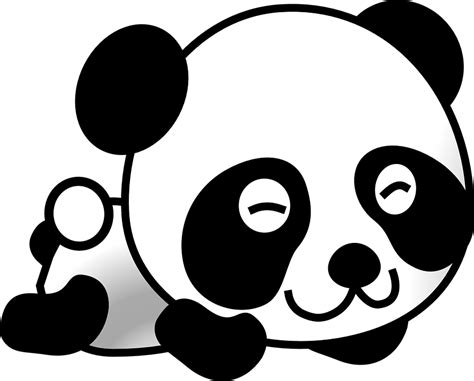 Desenho Para Colorir Panda Kawaii